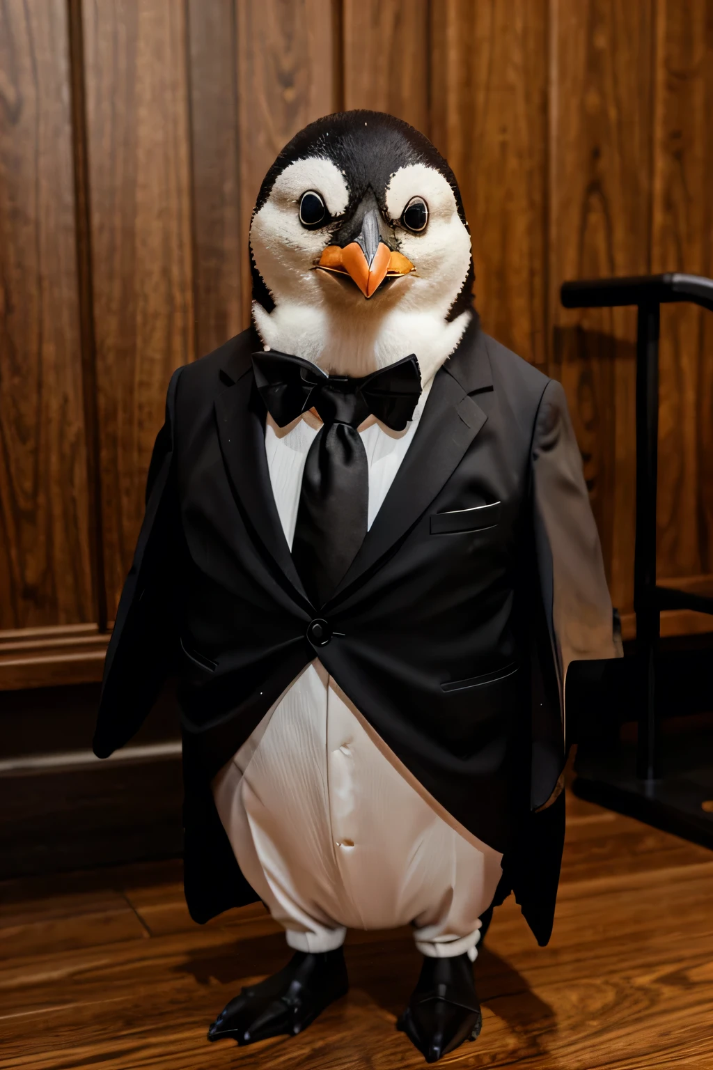 Penguin with a suit and a cane