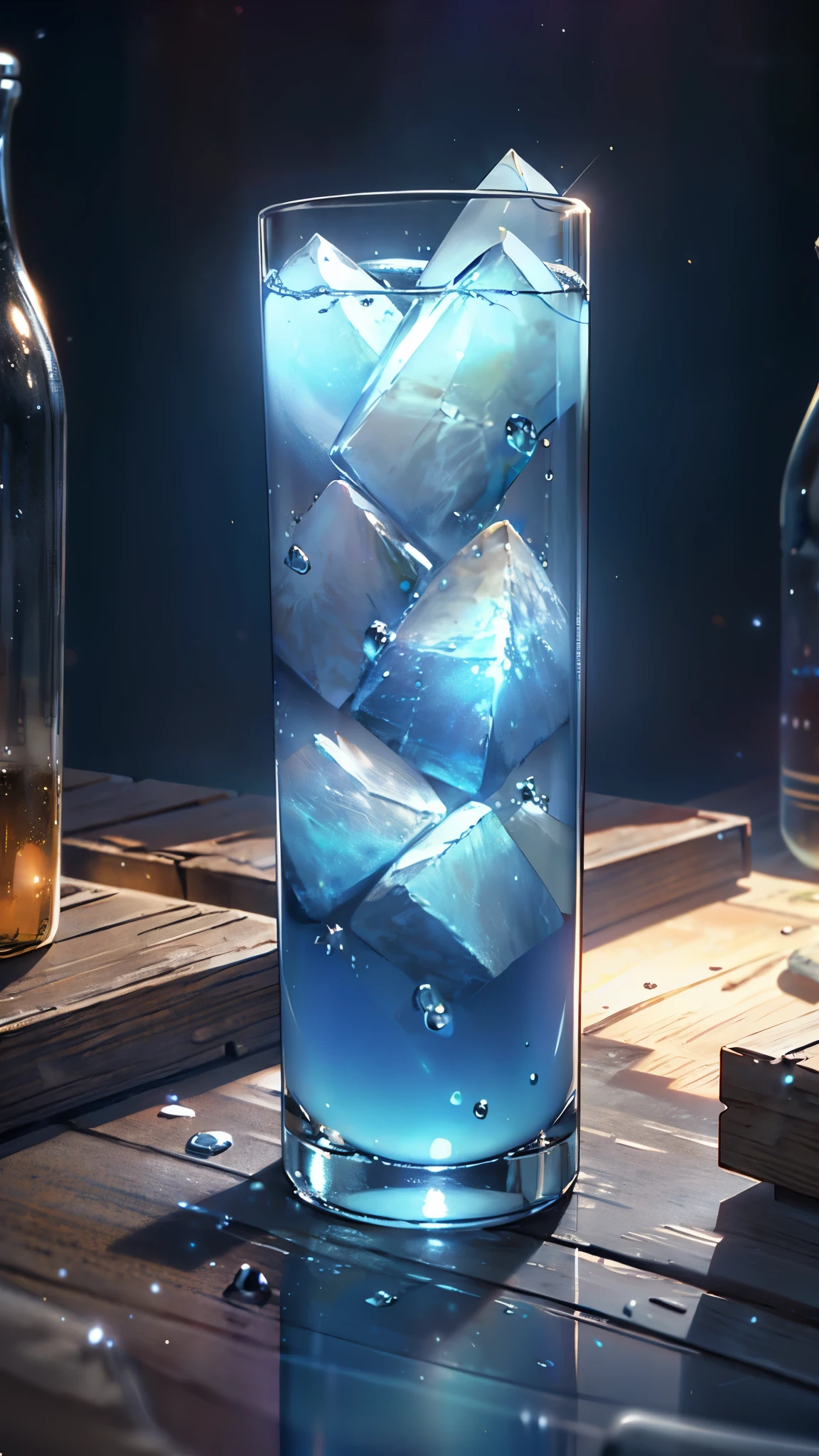 Glass of ice and kvass, water drops on glass, Translucent liquid, Ice cubes, Wildflower garland on picnic tablecloth, bright sun, Outdoor lighting at noon, open air, natural background, Summer day, Hot weather, high detailed, Very humid humidity, High brightness, wet watermarks, overdetailed, super detailed superdetaileding, surrealism, soft light, studio lighting, diffuse soft light, shallow depth of field, sharp focus, Bokeh effect, highly detaileded glass reflection, ultra-thin (superAre you okay, ultra-thin) (thin, Are you okay, ultra-detaileded), cinematic, surrealism, armature, highest quality, ultra-High resolution (realistic: 1.4), High resolution, detailed, Raw photo, clear reproduction, Stock Camera, realistic texture, dramatic lighting, unreal engine, Popular at Art Station, big