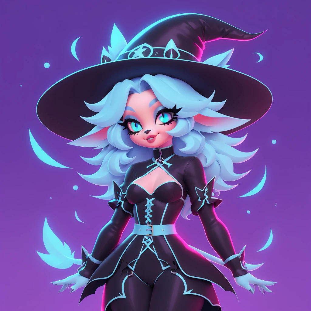 Witch in Aero aesthetic art style