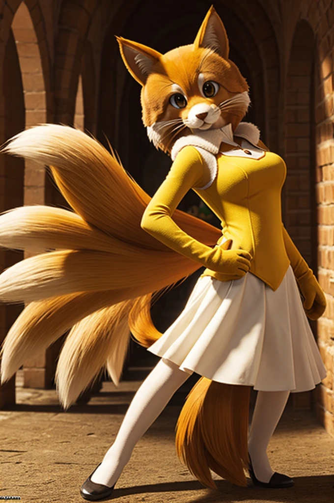 El personaje Tails pero femenina.
