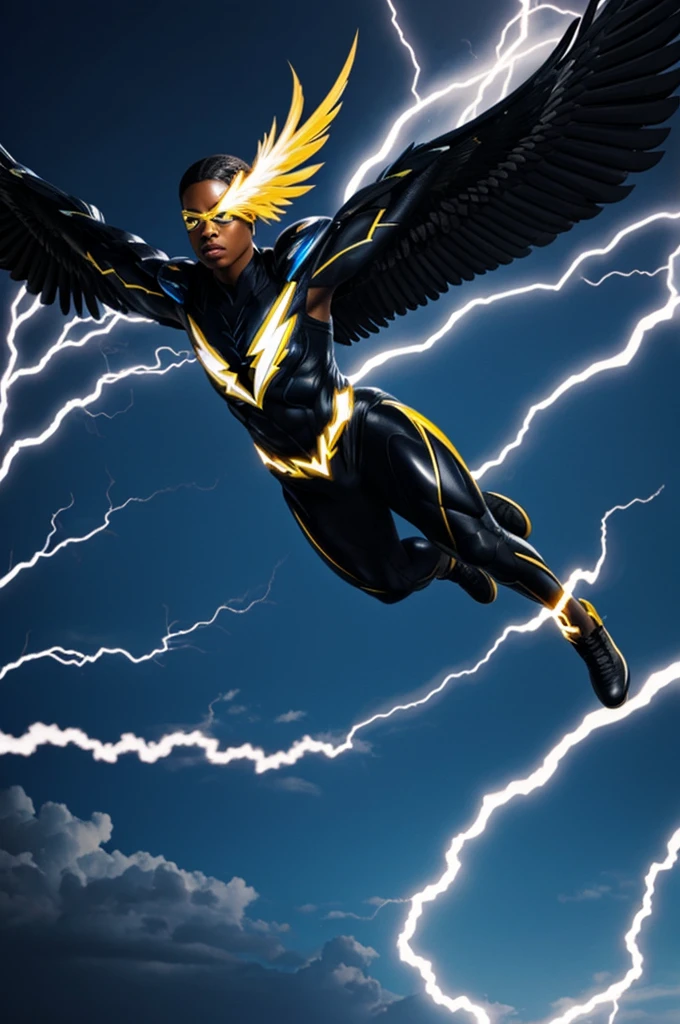 A Phoenix made of Black Lightning