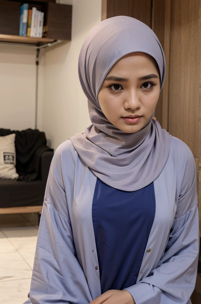 Animasi ibuk ibuk sedang mencuci baju ,memakai jilbab,dan depannya ada cucian baju satu bak besar