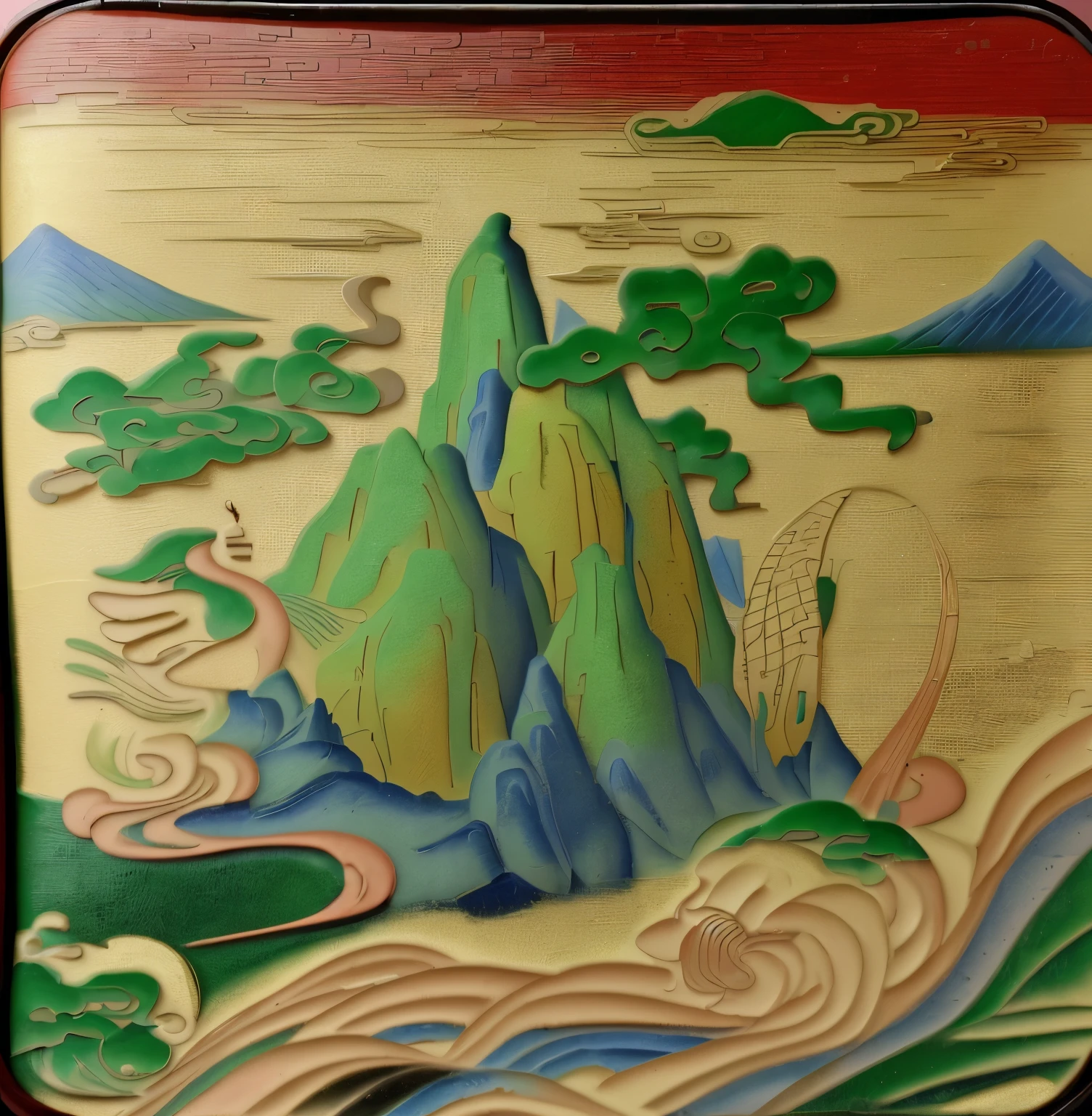 Chinese style,landscape,Cloisonne