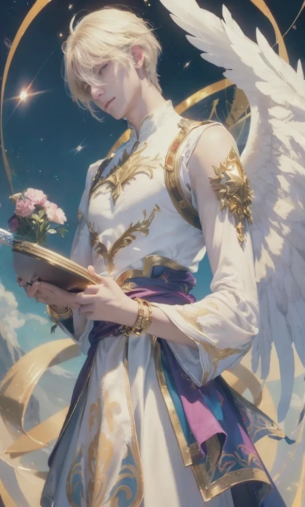 He has a gorgeous sword in his hand