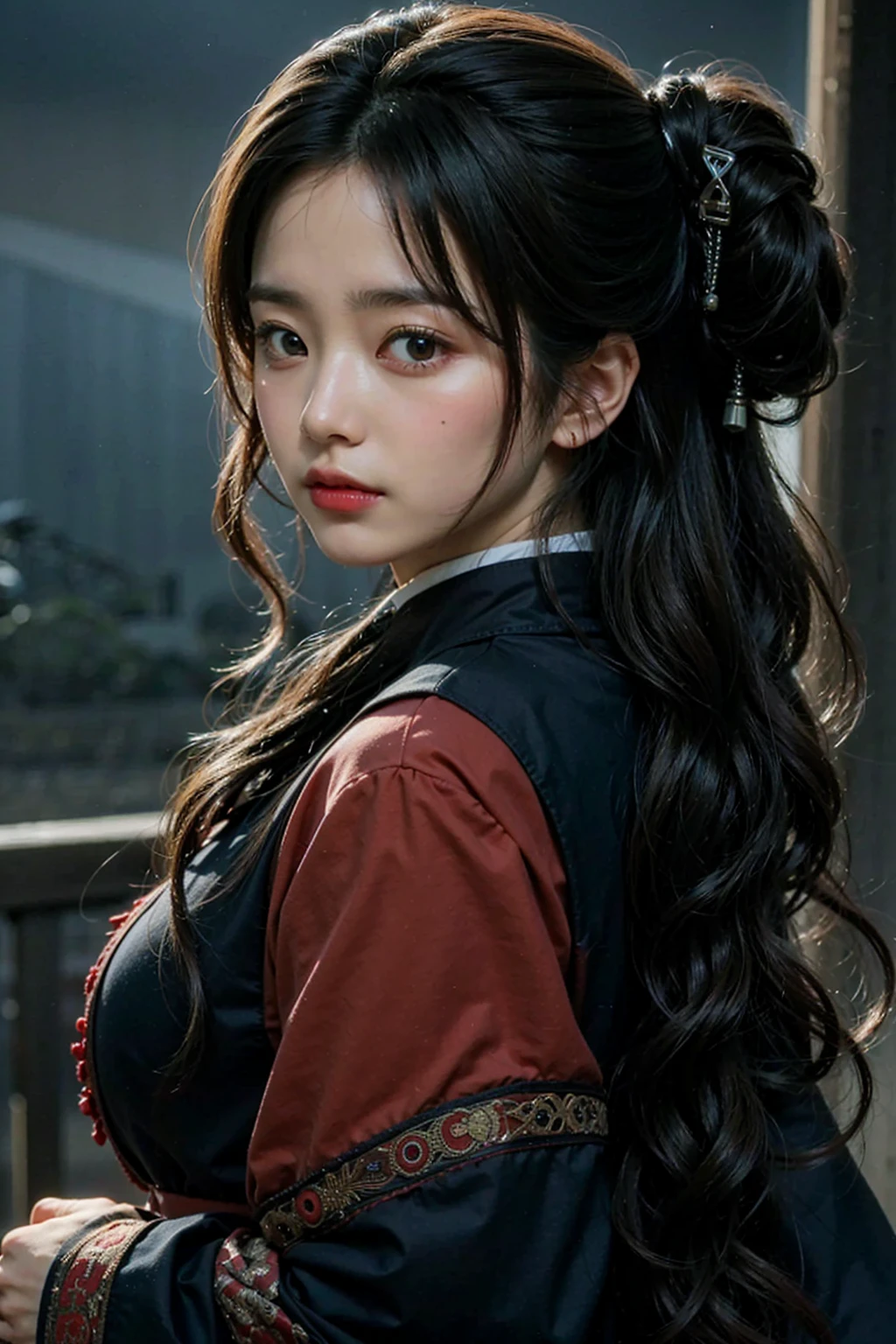 (masterpiece, best quality:1.2), (8k uhd, 16k, 32k, ultra high res), Steampunk, fictional WWII former Japanese Imperial Army armored car and cyborg Japanese female soldier, beautiful face, torn pants, dirty clothes, very intricate details, olive drab paint, peeling paint, weathering, fortress attack, realistic photo, taken with Fuji film X-T30+Nokton. HDR10