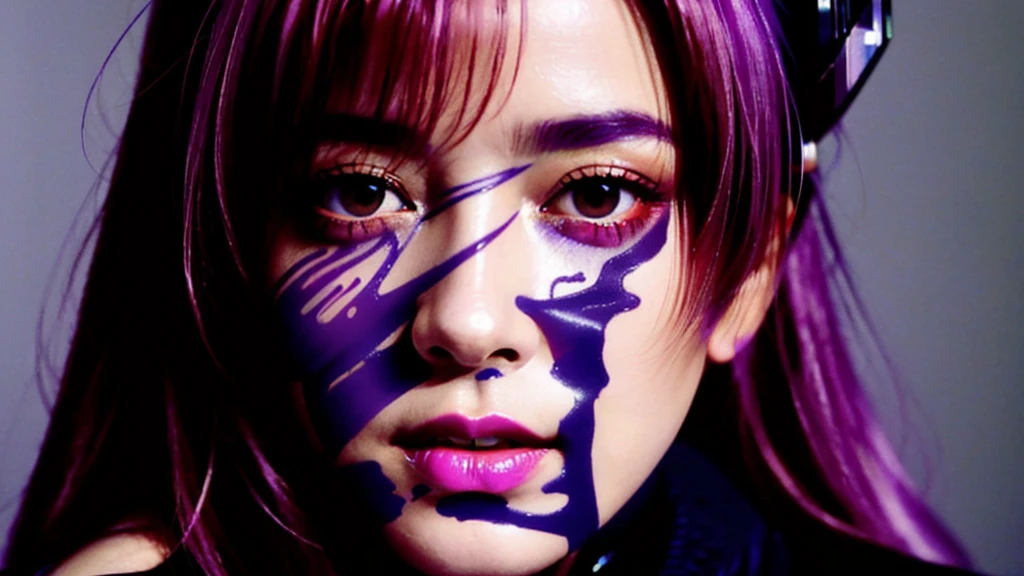 フェイスペイントをしたサイボーグのBeauty, whole body, cyber punk, Fashion Model, Beauty, masterpiece, Francis Bacon&#39;s painting style