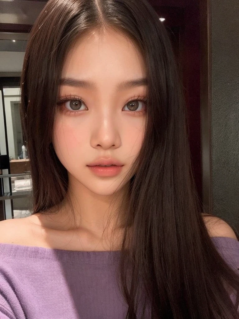 A close up of a girl with good skin, high quality, Korean, ulzzang girl, korean look, blackpink, kim jennie, Lisa, Blackpink jennie