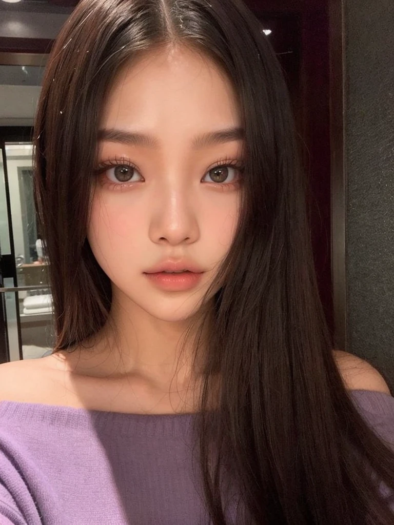 A close up of a girl with good skin, high quality, Korean, ulzzang girl, korean look, blackpink, kim jennie, Lisa, Blackpink jennie
