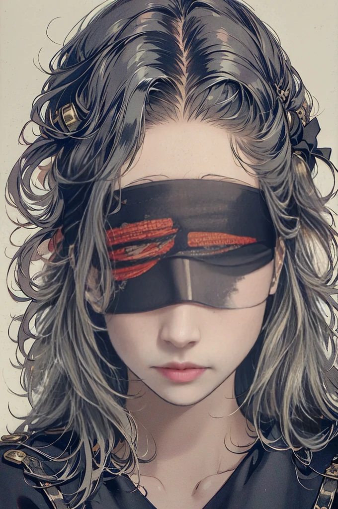 (masterpiece, top quality, best quality, official art, beautiful and aesthetic:1.2),
blindfold,(Eye Patch:1.5), solo, 1girl, open mouth, long hair, long sleeves, bangs, smile, upper body, bandages, shirt,
extreme detailed,highest detailed, optical mixing, playful patterns, lively texture, unique visual effect