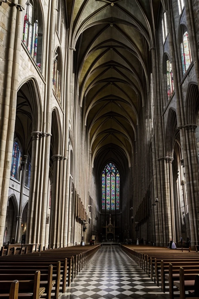 Catedral con personas reunidas sin excepcion de color, nacionalidad