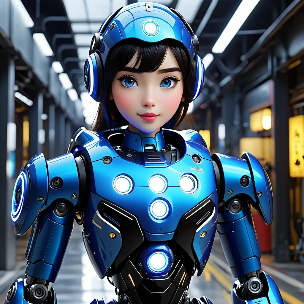Cute robot girl