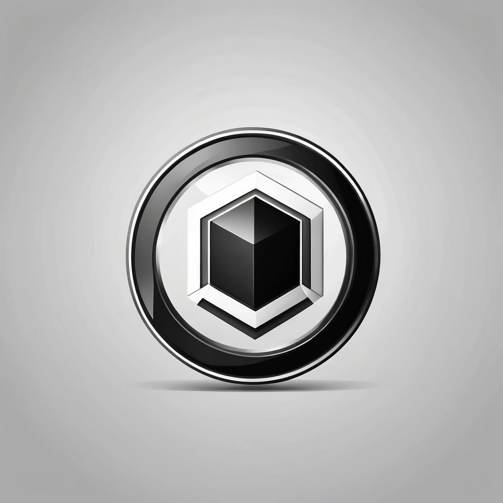 car logo design. with a geometric style, flat, without color gradations, with neat shapes in black and white, monochrome