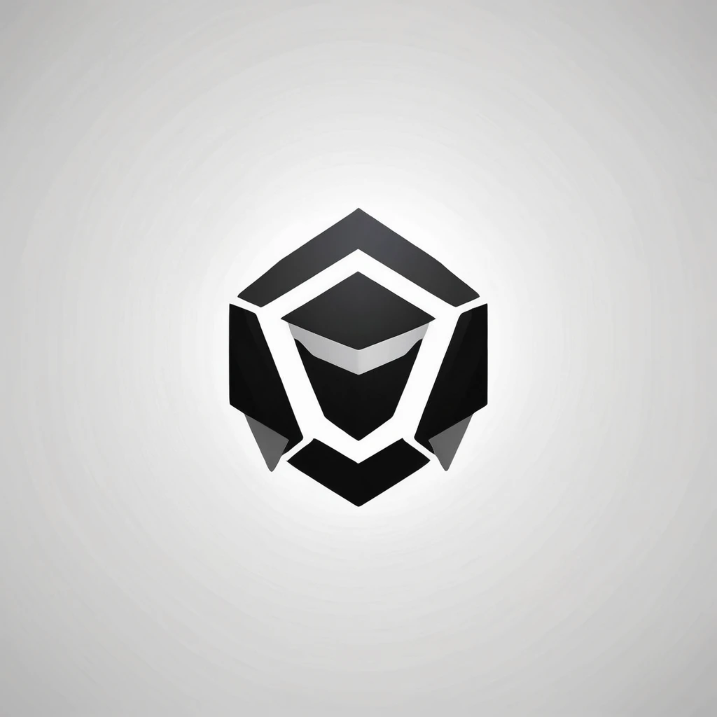 car logo design. with a geometric style, flat, without color gradations, with neat shapes in black and white, monochrome