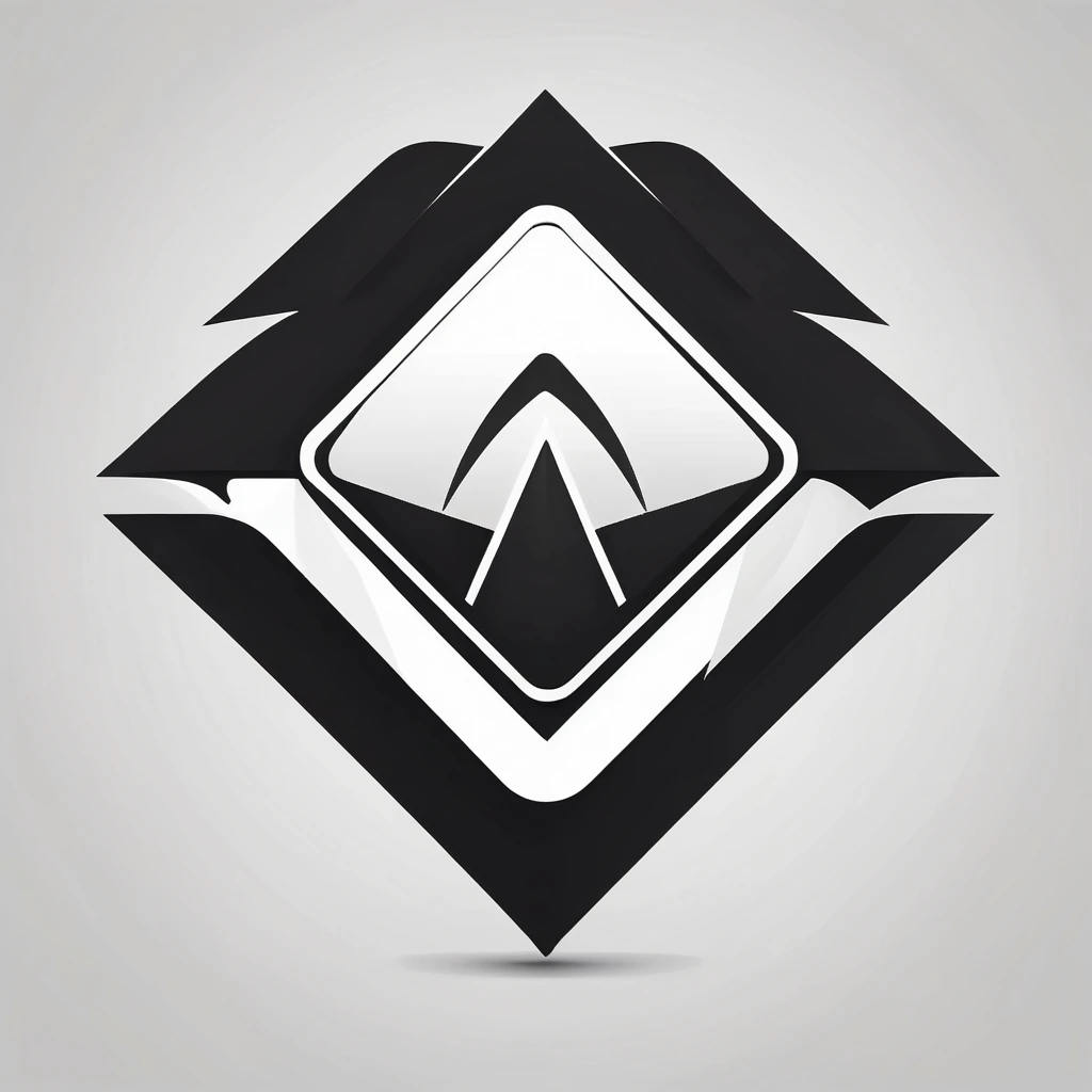 car logo design. with a geometric style, flat, without color gradations, with neat shapes in black and white, monochrome