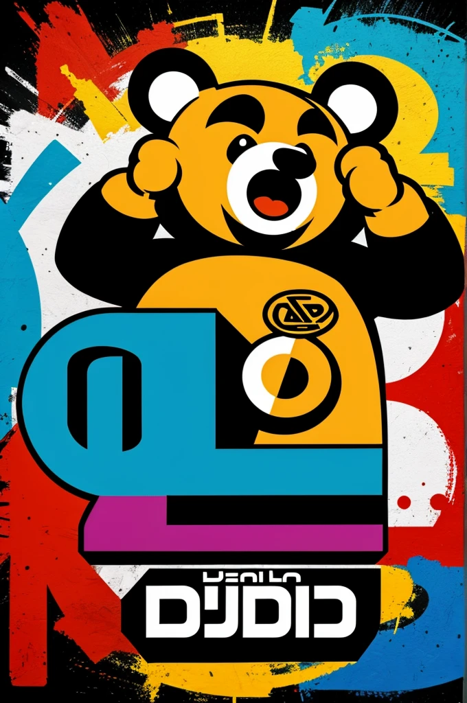 logotipo oso dj graffiti