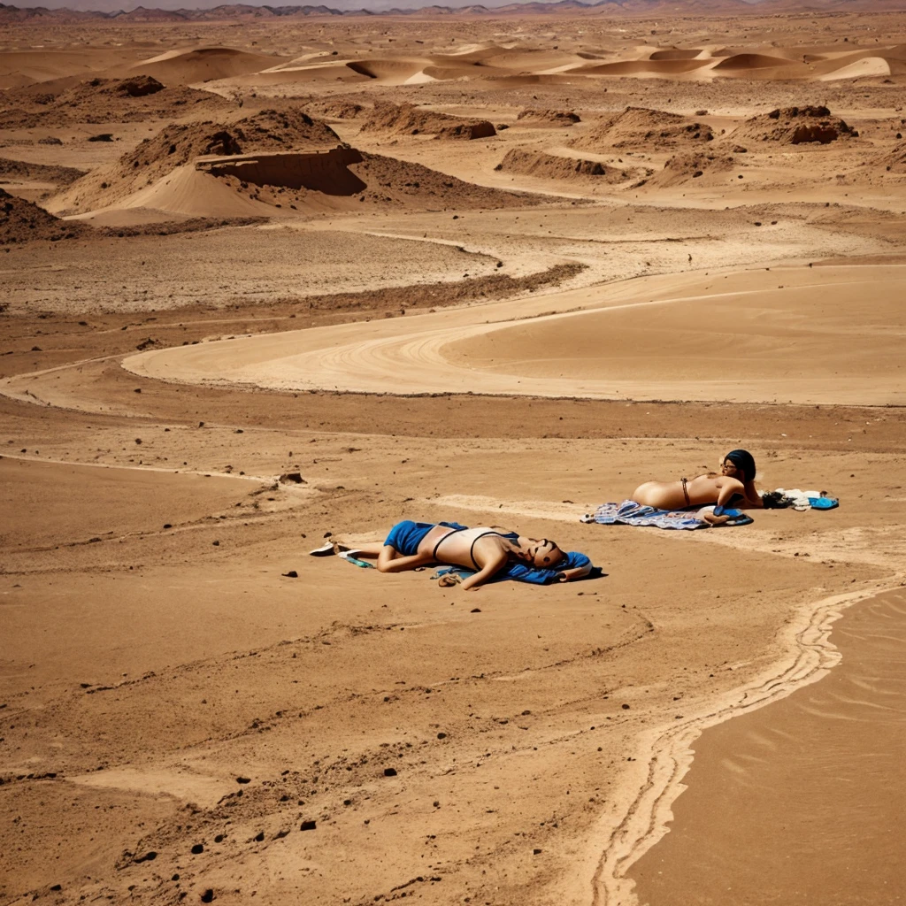 Women dying of water loss in desert