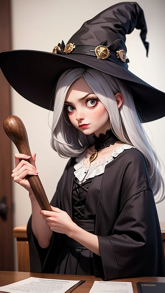 the person who stared at the witch's photo and held a grudge against the witch