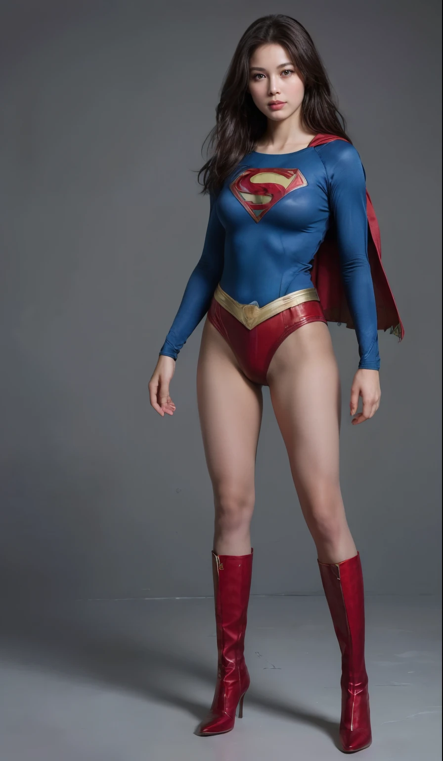 No background、(((Beautiful legs in black tights.)))、(((Legally express the beauty of your smile)))、((((Make the most of your original images)))、(((体にぴったりフィットするSupergirl Costume)))、(((Supergirl Costume)))、(((Beautiful Short Hair)))、(((She is winking cutely.)))、(((Please wear black tights....、Wear red boots)))、((Best image quality、8k))、((Highest quality、8k、masterpiece:1.3))、(((Preserve background )))、Sharp focus:1.2、Beautiful woman with perfect figure:1.4、Slim Abs:1.2、Wet body:1.5、Highly detailed face and skin texture、8k