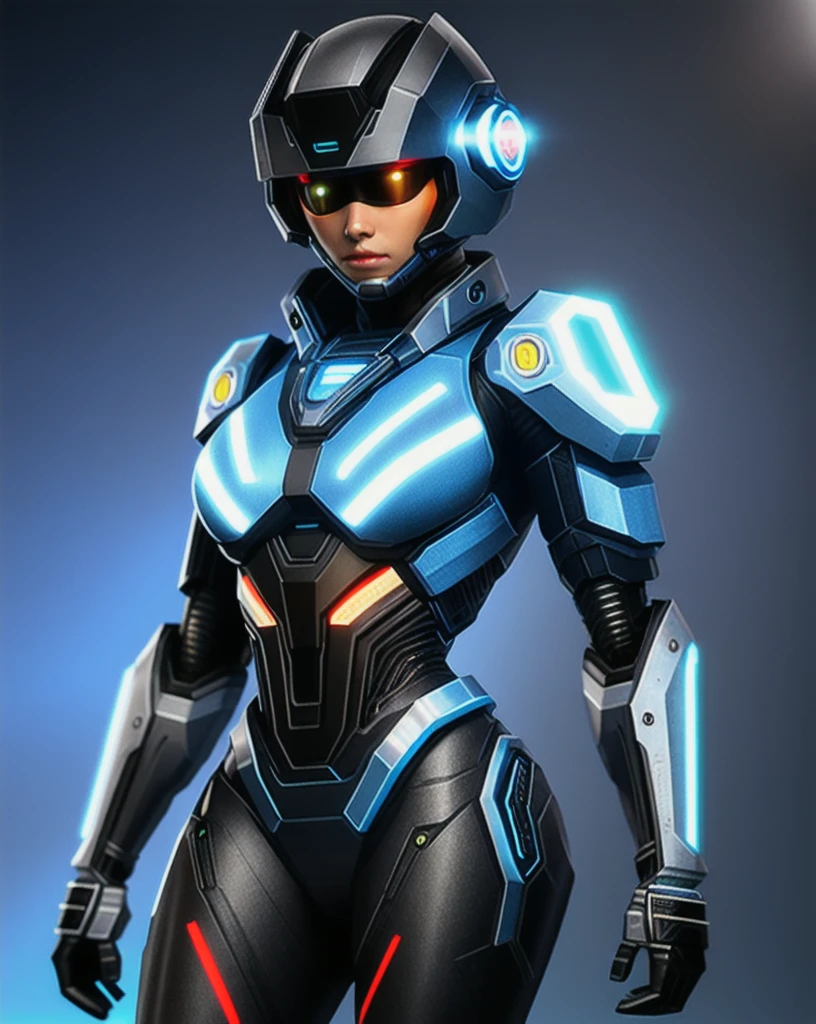 1girl, beautiful_girl,standing,big_nice_breast,nice_ass,grey_background, Ironman_armor,lips,bodysuit,multiple_views, Ironman_helmet,arms_at_sides,power_armor,concept_art