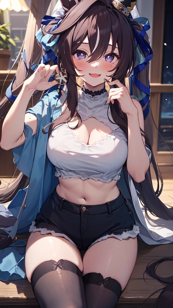 Viblos \(umamusume\),1 Girl, alone, smile, Open your mouth,whole body, Luxurious Room, 1 Girl, masterpiece, expensive quality, very_expensive_solve, Full Color,masterpiece, 最high quality, Byblos (umamusume),Winning Server,Place one hand on hip,upright, beautiful背景, Particles of light, Light of the sun, Dramatic lighting, outside, Shiny, Realistic, 最high quality, Very detailed, Get used to it, scenery, beautifullyて細かい目, Thinning hair,whole bodyショット,((Very detailedな背景)), (((Cowboy Shot,Dynamic Angle))),1 Girl,,(Shiny肌:1.3),(beautifully濃厚な肌),(Thinning hair), masterpiece, high quality, High resolution, Confused,(beautifully、beautiful:1.2), beautiful手, (4K), 8k, Perfect balance,(Very detailedな CG Unity 8k 壁紙), Perfect hands, Embarrassing, blush, Light_vestige,Intricate details,Written boundary depth, extremely delicate and beautiful,Professional photography, Bokeh, High resolution, Sharp details, 最high quality, Thick thighs,beautiful目, beautiful背景, 屋outside,