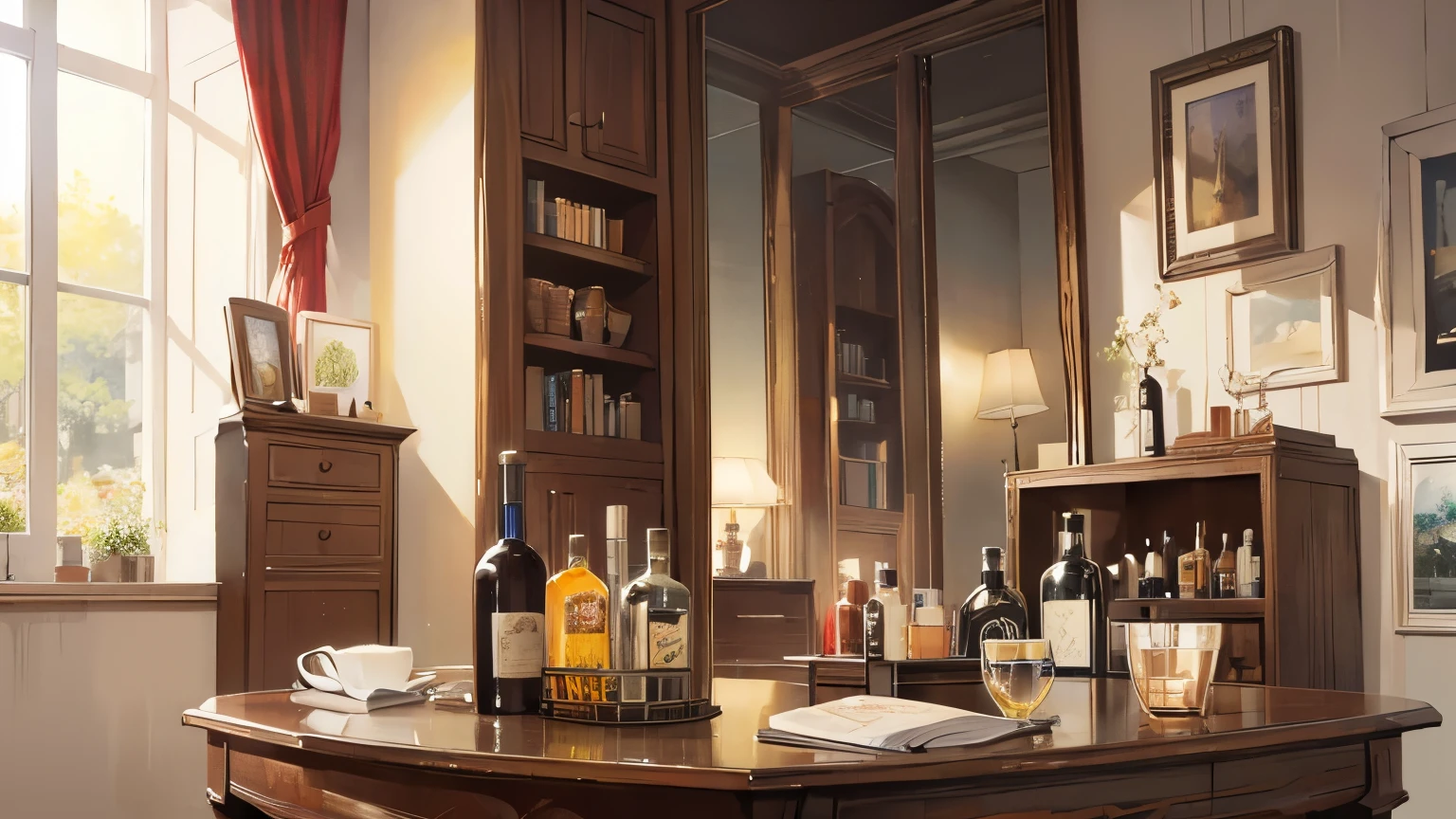 ((Highest quality)), ((masterpiece)), (detailed),liquor