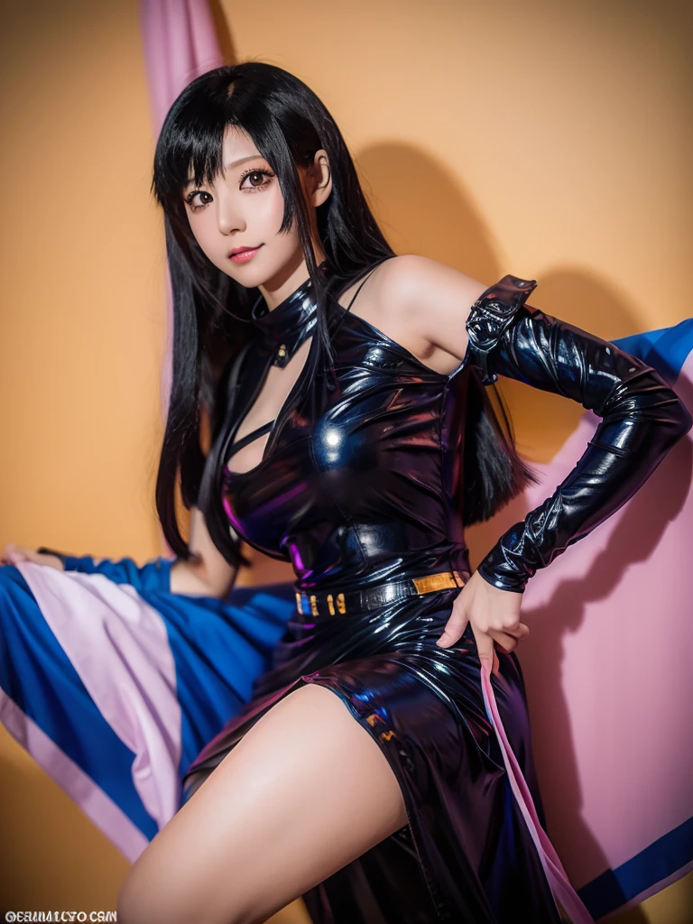 Genshin impact girl in latex suit