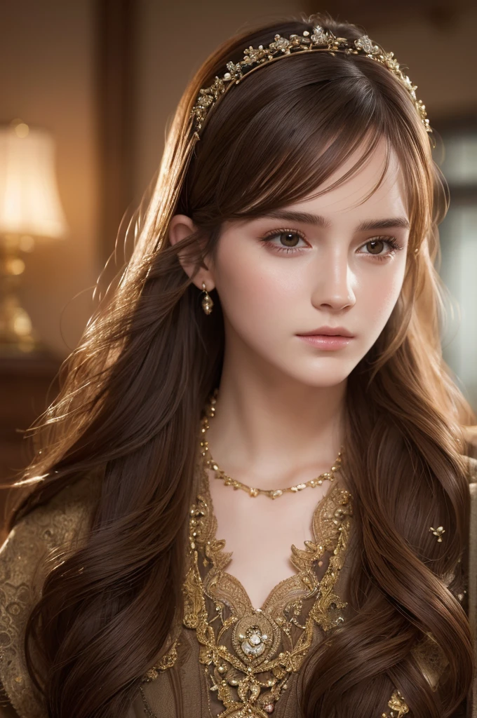 (Surreal), (High resolution), (8k), (Very detailed), (Beautiful attention to detail), (Superior Quality), (Super detailed), (masterpiece), (Detailed face), Focus Smooth、Emma Watson&#39;s face、Huge breasts、Japanese、Beach、White and beautiful skin、Small nipples、hairless labia、Laughter