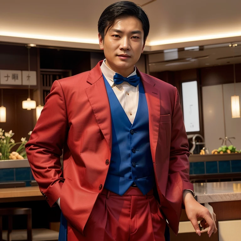 Close-up of an Asian man wearing a blue jacket and, Dilraba Dilmurat, Inspiration from Chen Daofu, Inspiration from granddaughter, Inspiration from Chen Lu, Inspiration from Chen Lin, fan art, Inspired by Sim Sa Jung, Digital art of elegance, แรงบันดาลใจจาก Ni Tian, Inspiration from Huang Ji, Inspired by Chen Chun