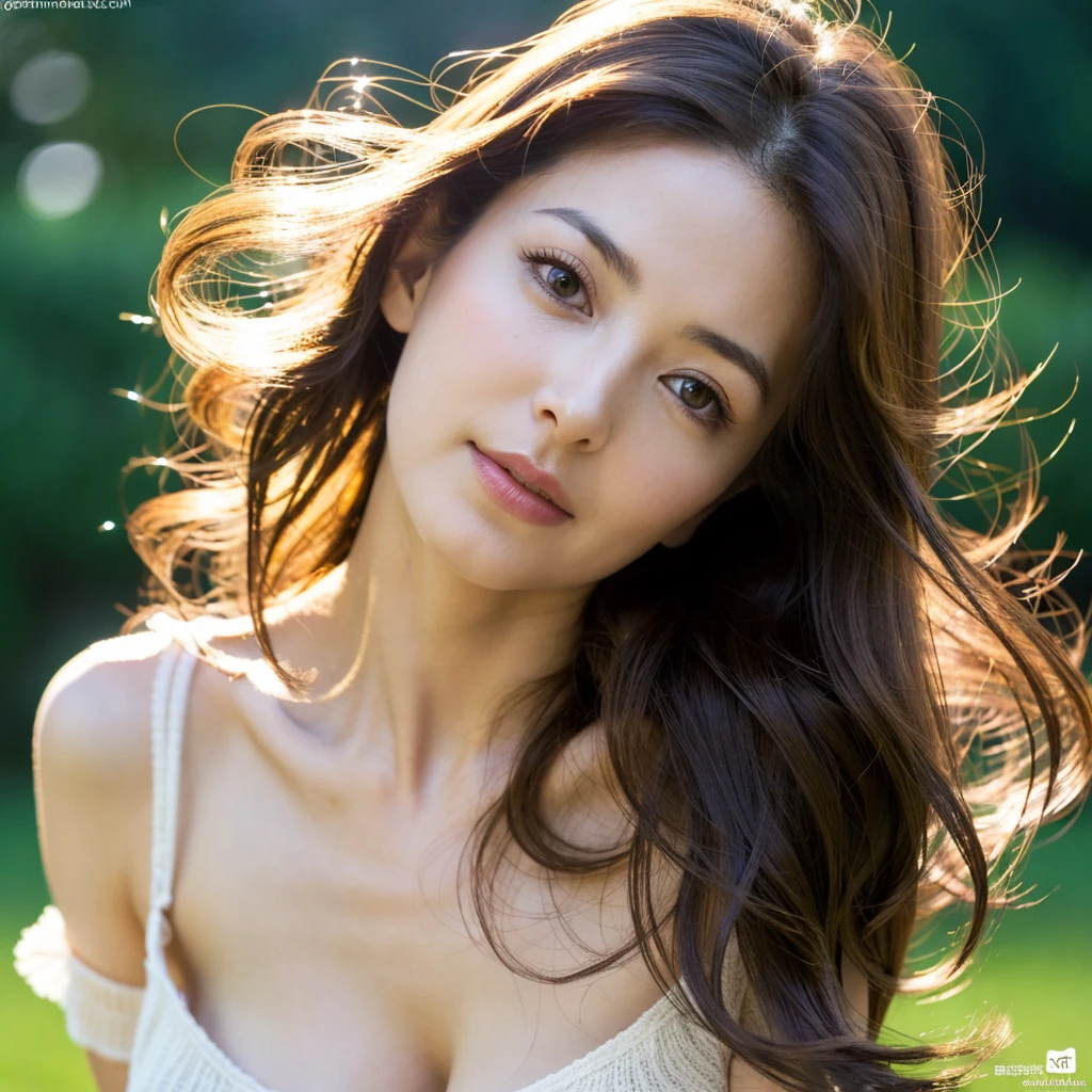 Beautiful mature woman with wavy long hair, Sexy beauty, tits, Ultra-high resolution,(Realistic:1.4), ((Highest quality)), ((masterpiece)), (be familiar with),