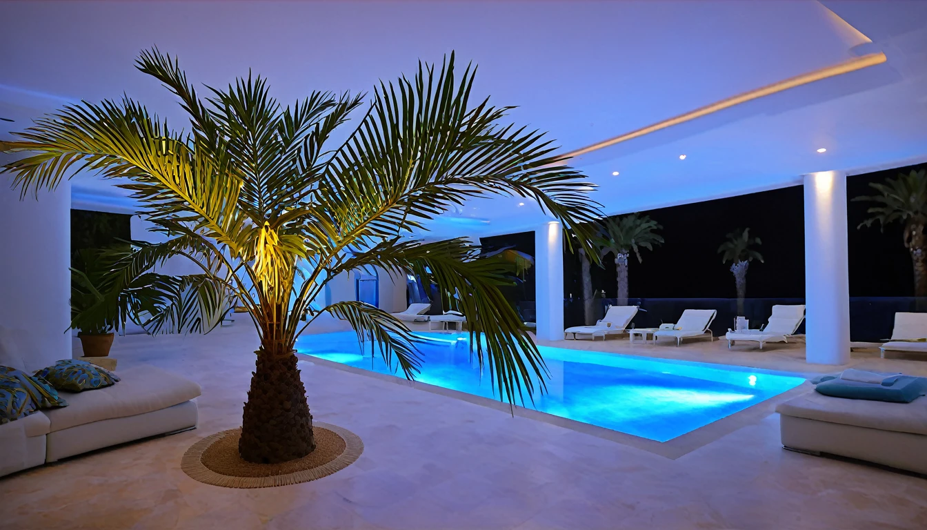 Kefalonia,4K,Ultra HD,Extravagant space,Ambient indirect lighting,Palm tree,rich,rich,VIP,VIP