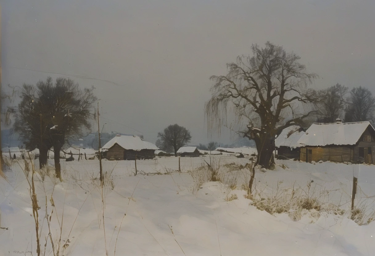 village in winter
