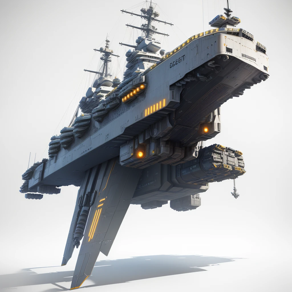a close up of a large ship with a lot of parts on it, sci-fi highly detailed, detailed spaceship, star citizen concept art, military carrier rig, detailed crash space ship, industrial humanity spaceship, hyper detailed 3d render, super scale rendered, hyper detailed 3 d render, made from million point clouds, deep space super structure, highly detailed model, scifi spaceship
