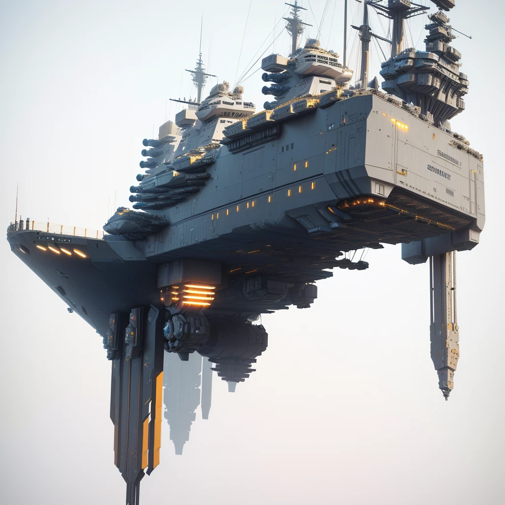 a close up of a large ship with a lot of parts on it, sci-fi highly detailed, detailed spaceship, star citizen concept art, military carrier rig, detailed crash space ship, industrial humanity spaceship, hyper detailed 3d render, super scale rendered, hyper detailed 3 d render, made from million point clouds, deep space super structure, highly detailed model, scifi spaceship