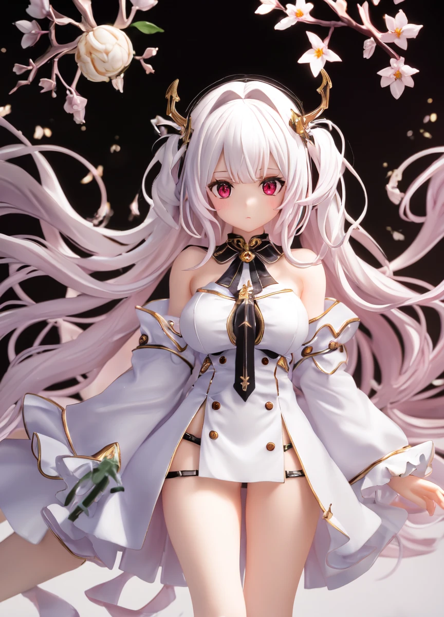 Anime - style woman standing in unreal space in sexy hanfu, seductive anime girl, sexy ancient female warrior, (big breasts 1.1), (long legs 1.1), [ 4 k digital art ]!, smooth anime CG art, female action anime girl, shiny white skin, SFW version, full body pose, perfect body
