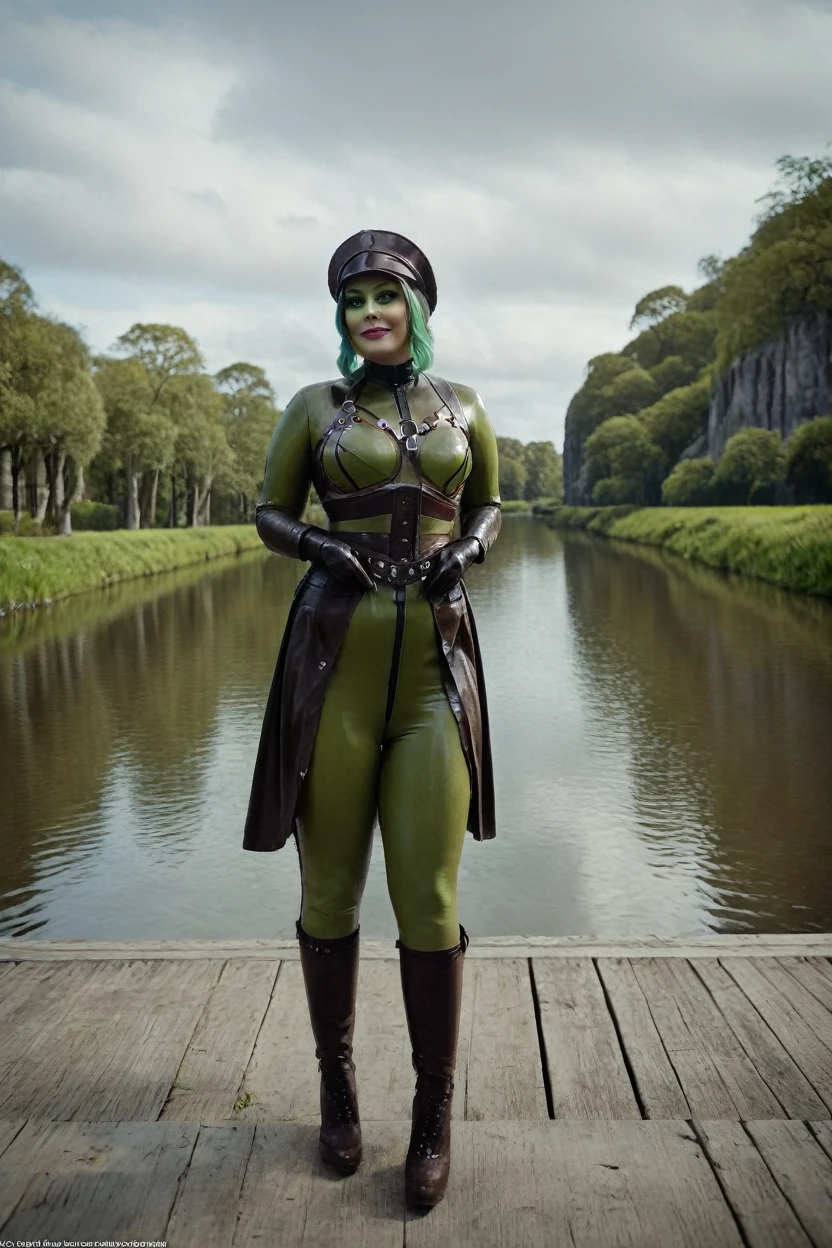 cinematic film still hera syndulla, (green skin:1.2), grin at canal, full body shot, highly detailed environment . shallow depth of field, vignette, highly detailed, high budget Hollywood movie by baz luhrmann, bokeh, cinemascope, moody, epic, gorgeous, film grain, grainy