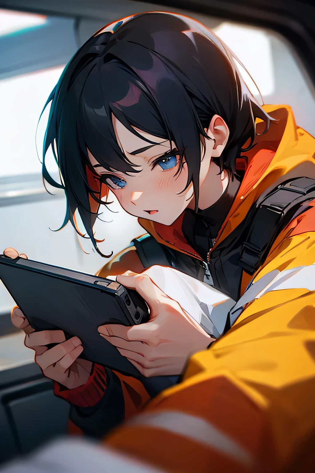 (masterpiece、Highest quality)、VTUBER、Playing games、Black Hair