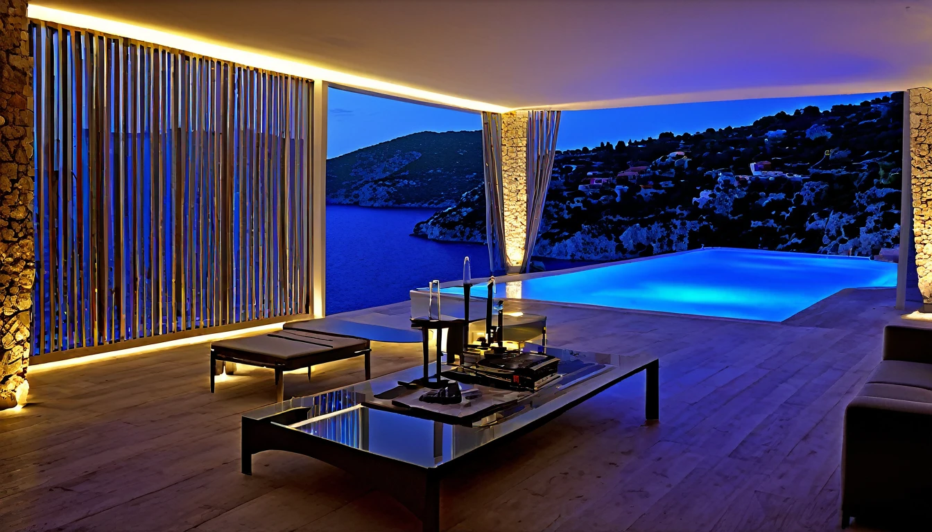 French Kefalonia,4K,Ultra HD,Extravagant space,Ambient indirect lighting,rich,rich,VIP,VIP