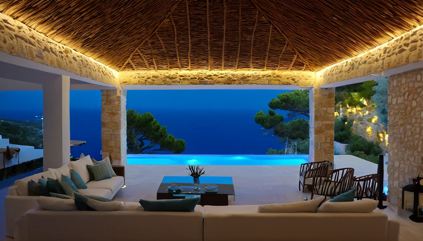 French Kefalonia,4K,Ultra HD,Extravagant space,Ambient indirect lighting,rich,rich,VIP,VIP