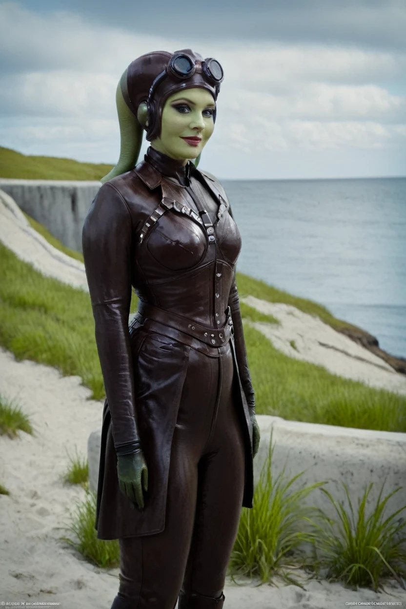 cinematic film still hera syndulla, (green skin:1.2), grin at canal, full body shot, highly detailed environment . shallow depth of field, vignette, highly detailed, high budget Hollywood movie by baz luhrmann, bokeh, cinemascope, moody, epic, gorgeous, film grain, grainy