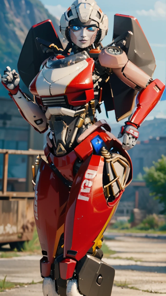 ROTB_Arcee, 1 chica, pechos grandes, innie pussy, sonrisa, robot, mecha, (ojos brillantes:1.2), Caderas anchas, ombligo, muslos gruesos, pose T , modelado 3d, voluptuosa, primer plano, enfoque frontal, retrato, de frente 1:2, mirando al observador frontal, squating, modelado 3d , 3d , blender Cuerpo completo bragas azuleshole body highly detailed, highly detailed figure, female full body, female body, humanoid woman, female full-skin figure, realistic body structure, woman body, female human torso, perfect human female specimen, human female, detailed body structure