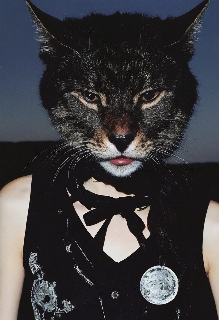 fashion photography of lovecraftian cat