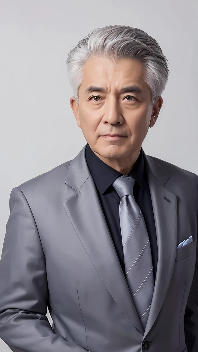 elder, Majestic, Severe, Zhongshan Suit, Gray Hair, Shocked