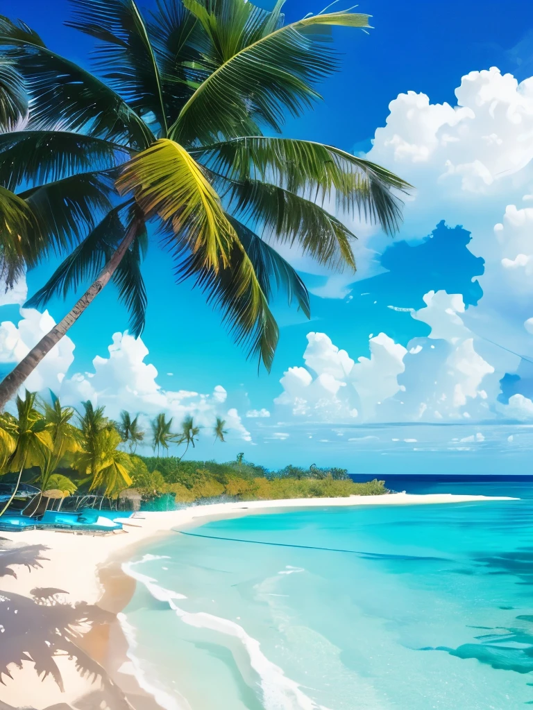 a view of a beach with palm trees and clear water, breath-taking beautiful beach, crystal clear sea, crystal clear blue water, tropical beach paradise, beautiful beach, magical beach, clear blue water, at a tropical beach, carribean turquoise water, beautiful ocean, turquoise water, crystal clear water, carribean white sand, beautiful place, beautiful magical palm beach