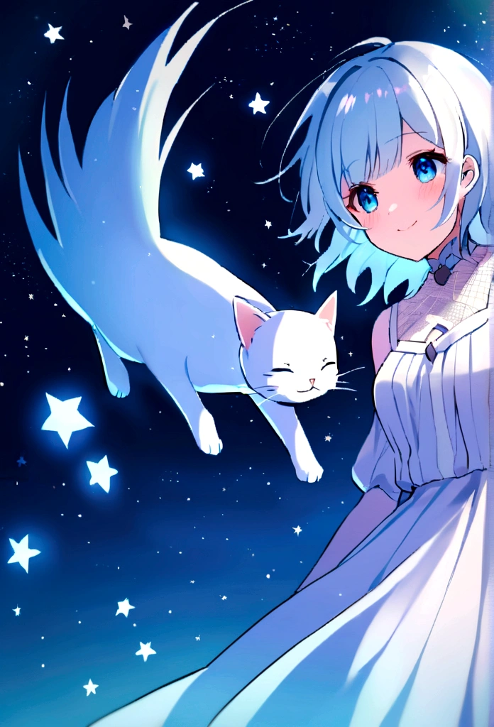 Ethan smiled and began to speak.. "one time, There was a little planet called Nova.. She's not like other stars、It wasn't that shiny."The cat follows her in a chase.The stars gather in the sky、She was mesmerized。