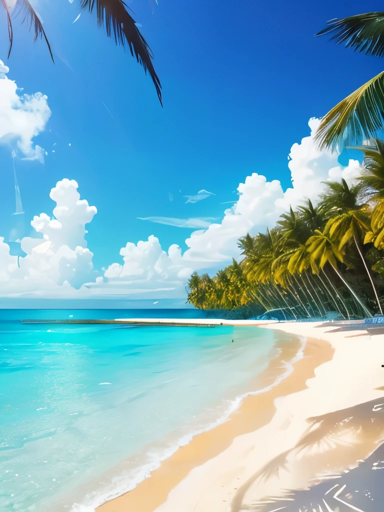 a view of a beach with palm trees and clear water, breath-taking beautiful beach, crystal clear sea, crystal clear blue water, tropical beach paradise, beautiful beach, magical beach, clear blue water, at a tropical beach, carribean turquoise water, beautiful ocean, turquoise water, crystal clear water, carribean white sand, beautiful place, beautiful magical palm beach