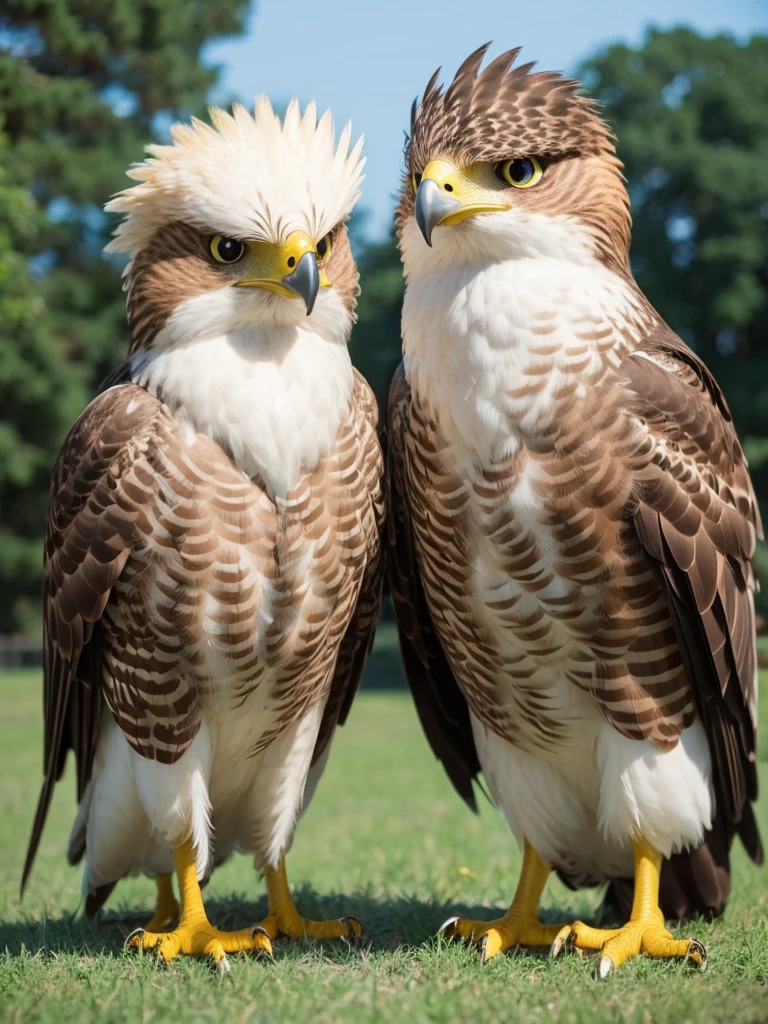 Two Ghibli-style hawks、Cute