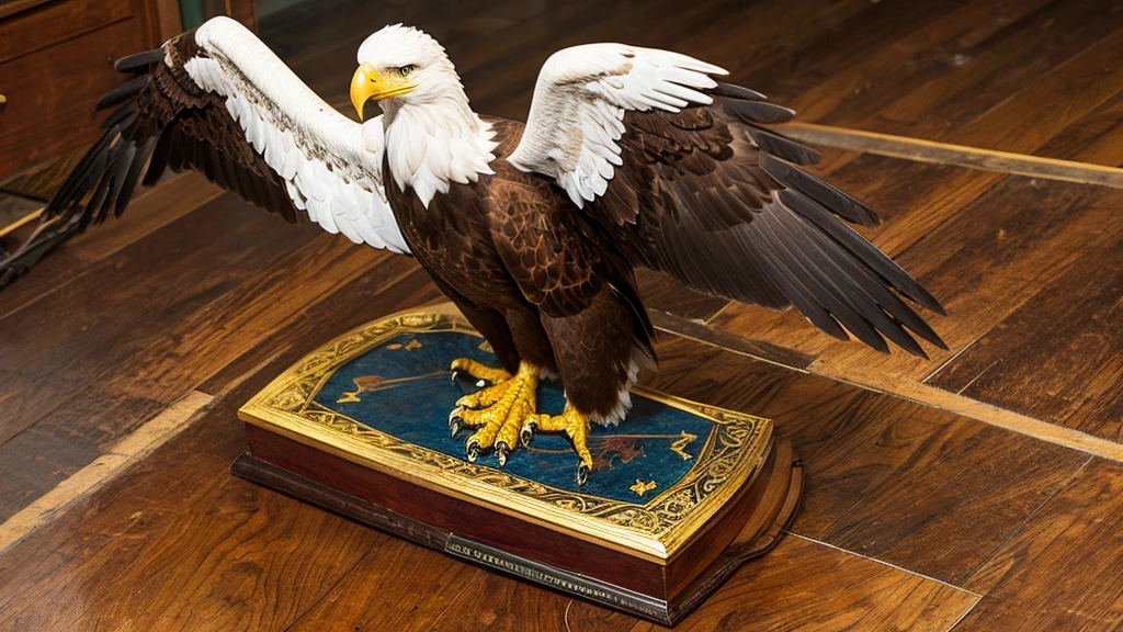 intricate details of an eagle as a professor