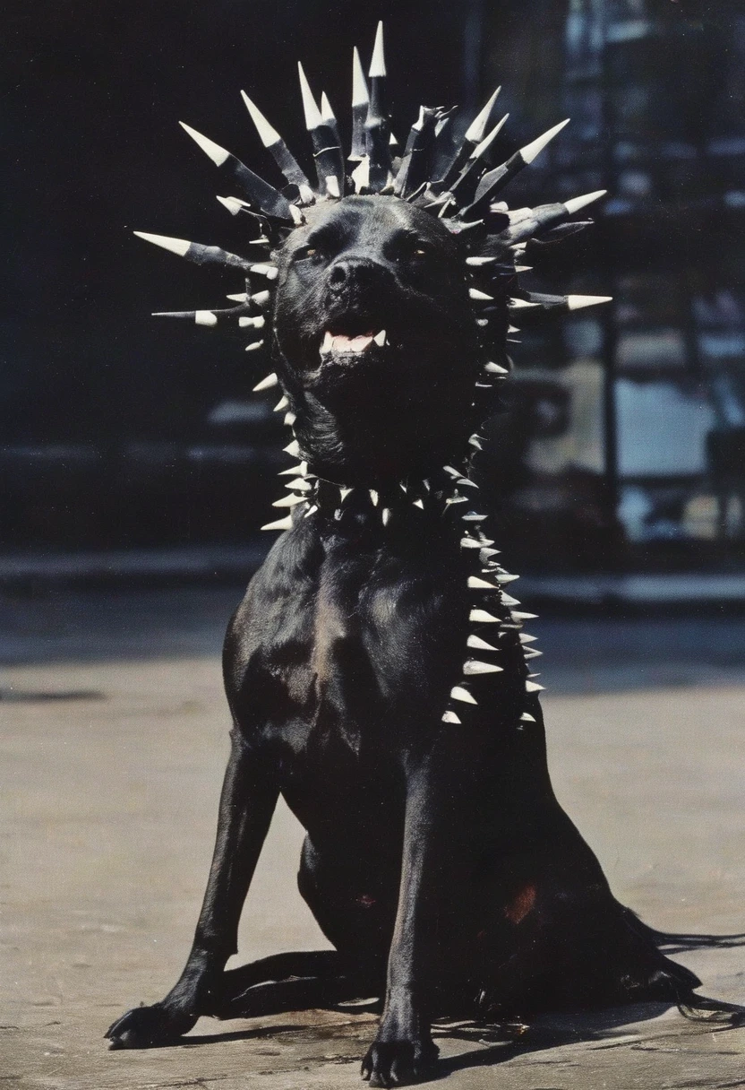dog with spikes on head