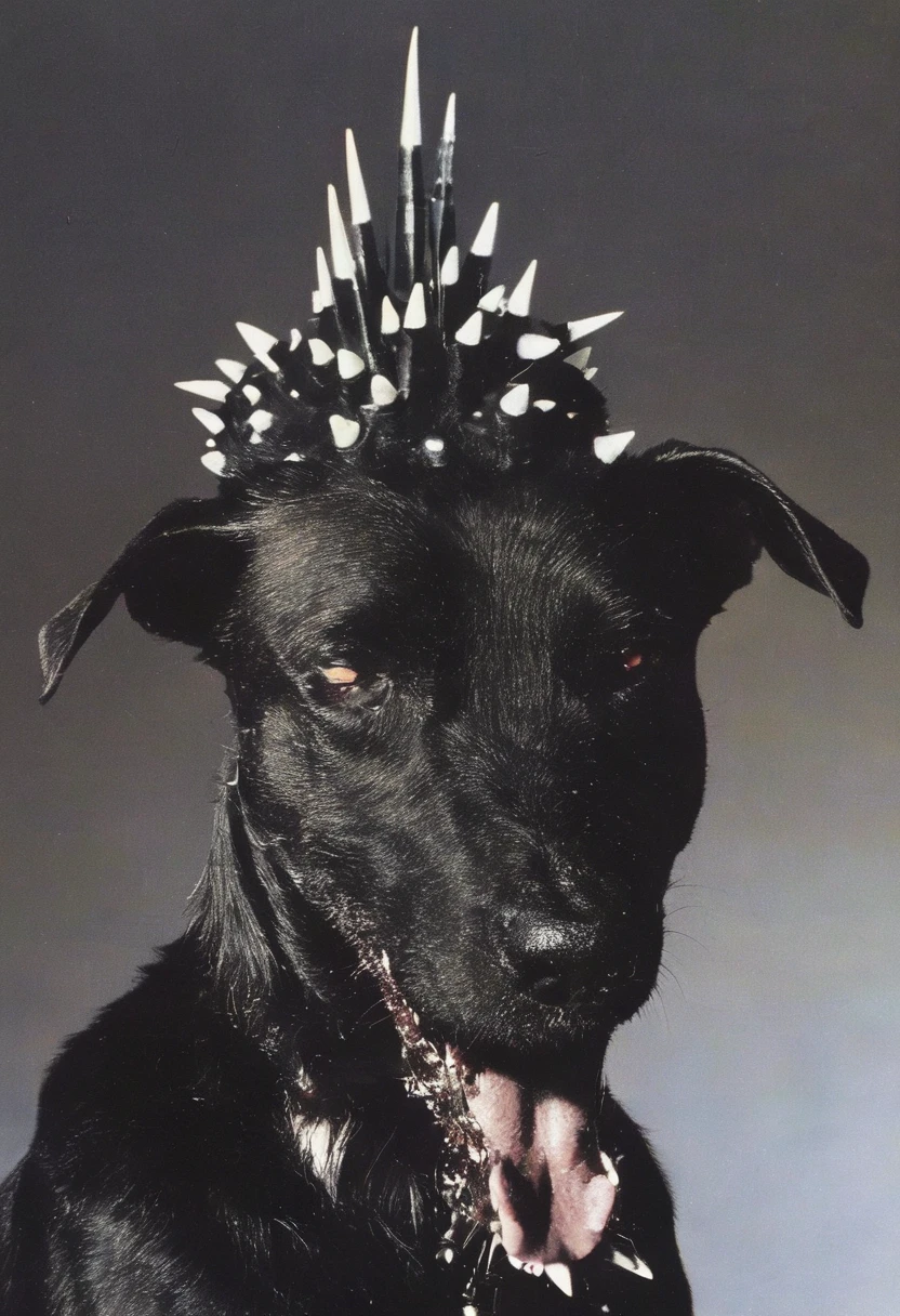 dog with spikes on head