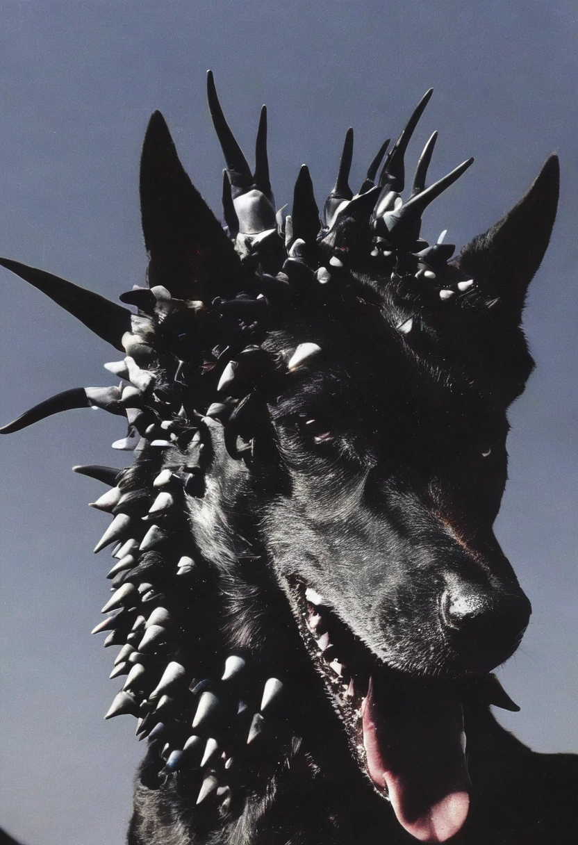 dog with spikes on head